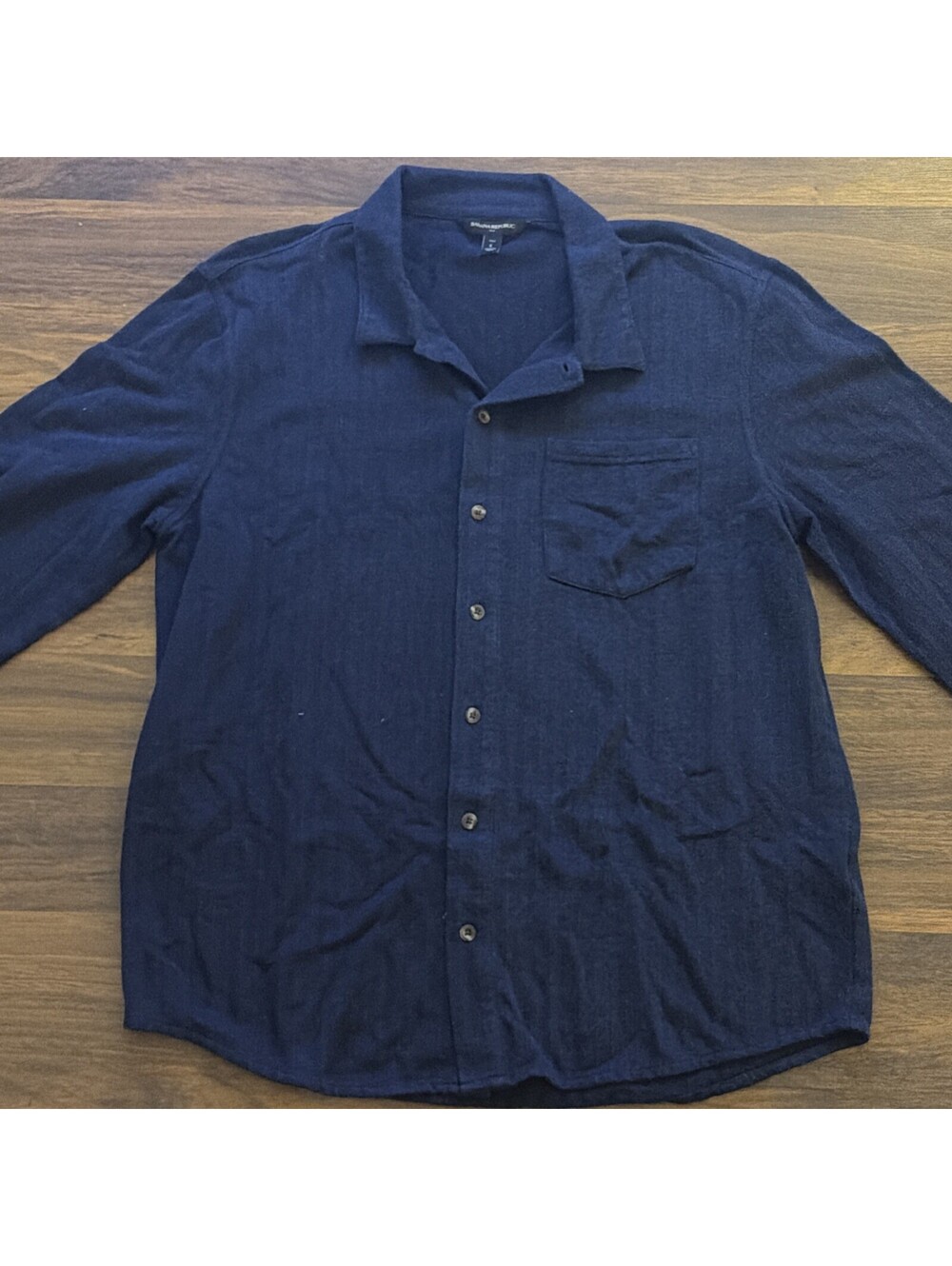 Banana Republic Luxe Shirt Mens Large Blue Tall Fit Button Down
